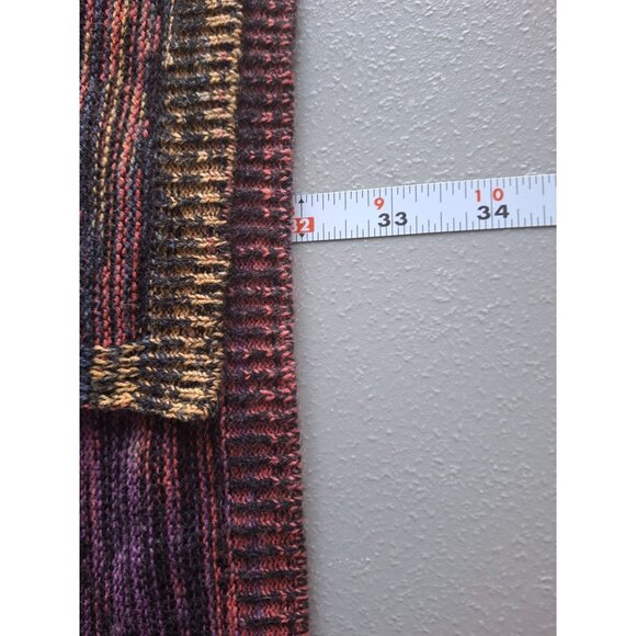 United States Sweaters Open Front Cardigan XL Multicolor Knit Boho Festival - Picture 7 of 8